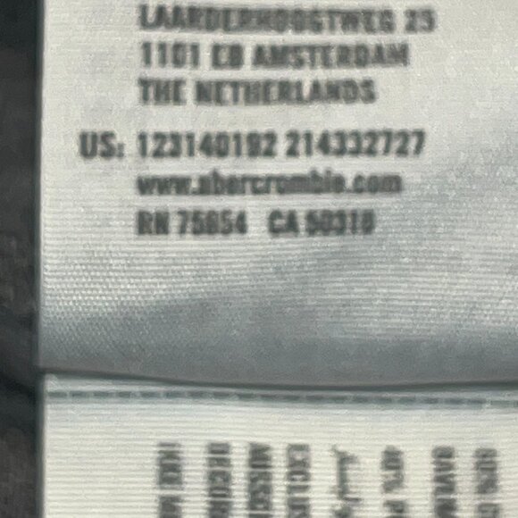 Y2K A&F ABERCROMBIE & FITCH SPELL OUT MOOSE LONG SLEEVE TEE - GRAY  ADULT SMALL - Picture 8 of 9
